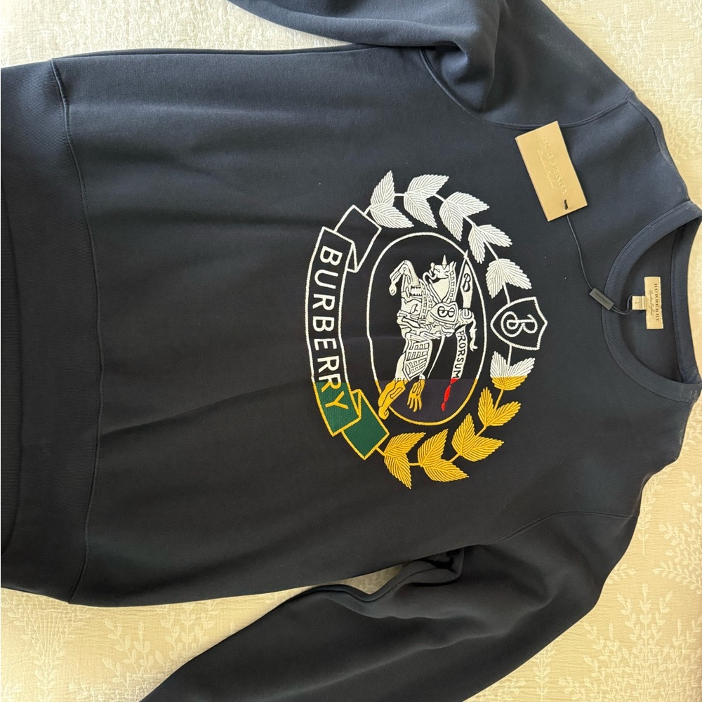 Burberry Navy Blue Crewneck